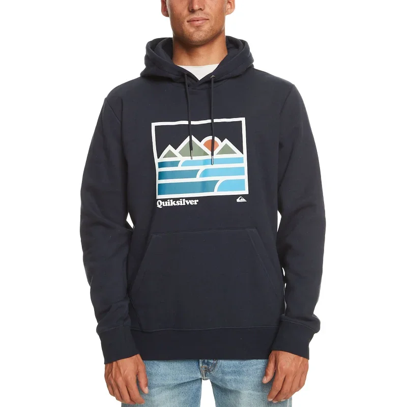 Quiksilver Mens Landscape Lines Hoodie - Navy Blazer