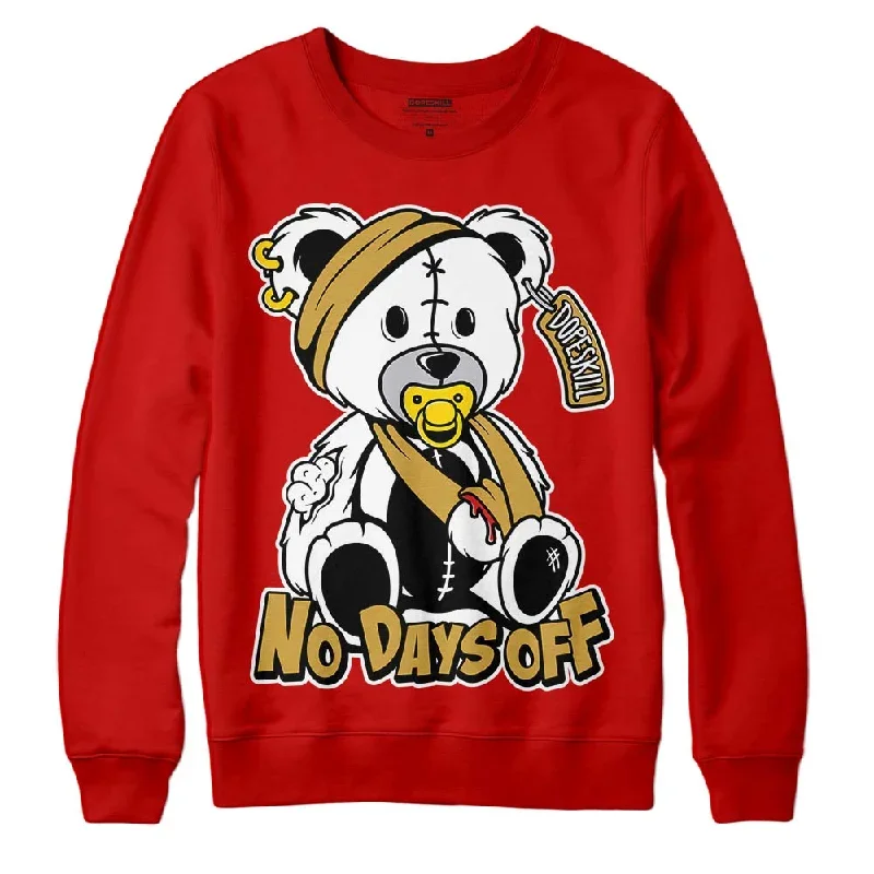 Red Collection DopeSkill Red Sweatshirt Hurt Bear Graphic