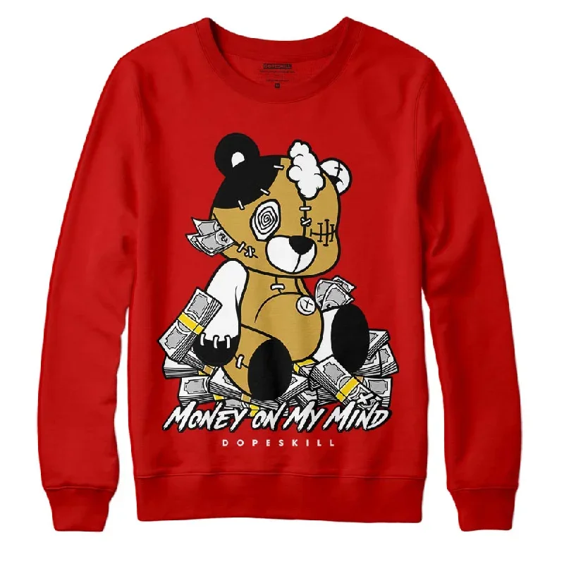 Red Collection DopeSkill Red Sweatshirt MOMM Bear Graphic