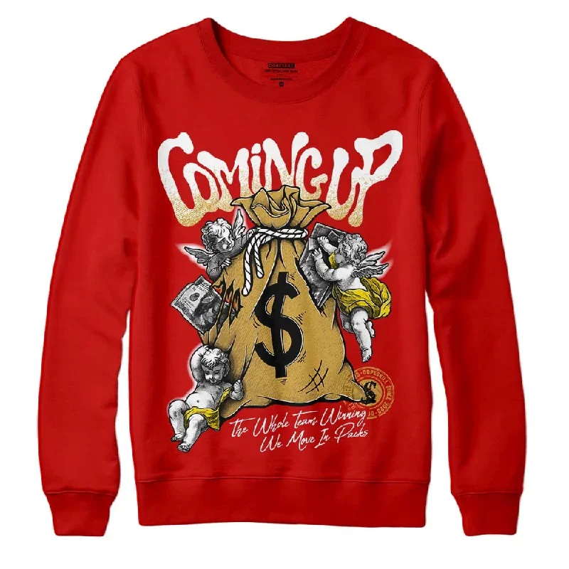 Red Collection DopeSkill Red Sweatshirt Money Bag Coming Up Graphic