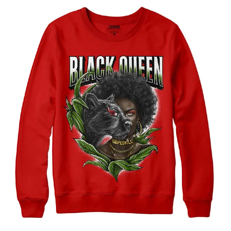 Red Collection DopeSkill Red Sweatshirt New Black Queen Graphic