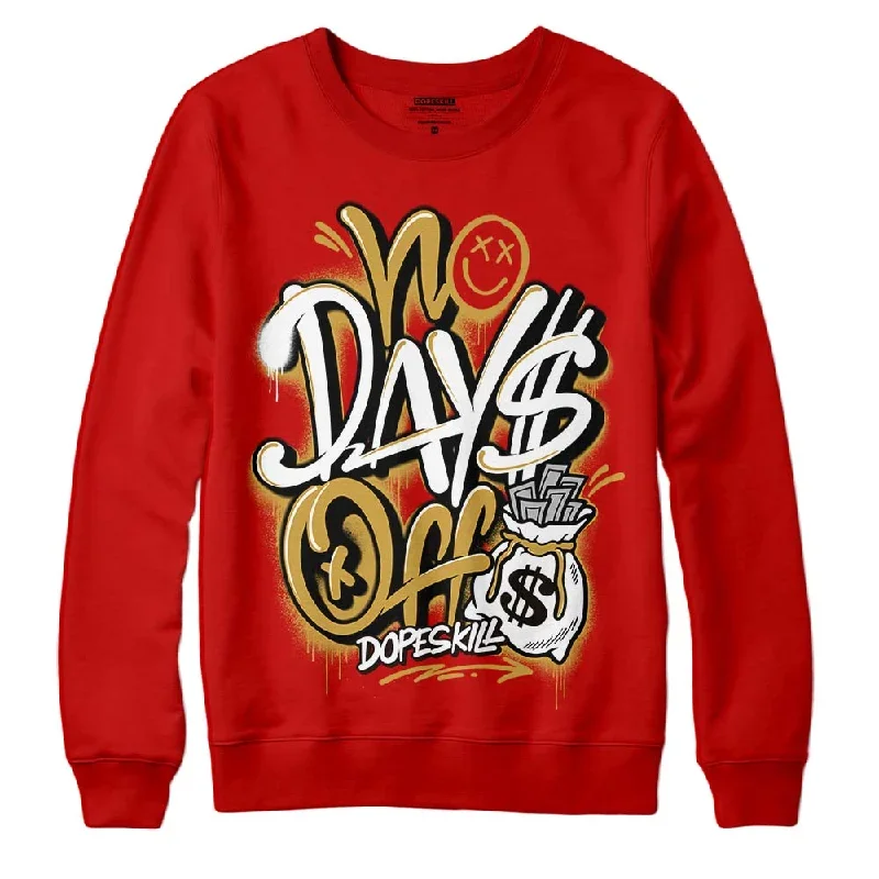 Red Collection DopeSkill Red Sweatshirt No Days Off Graphic