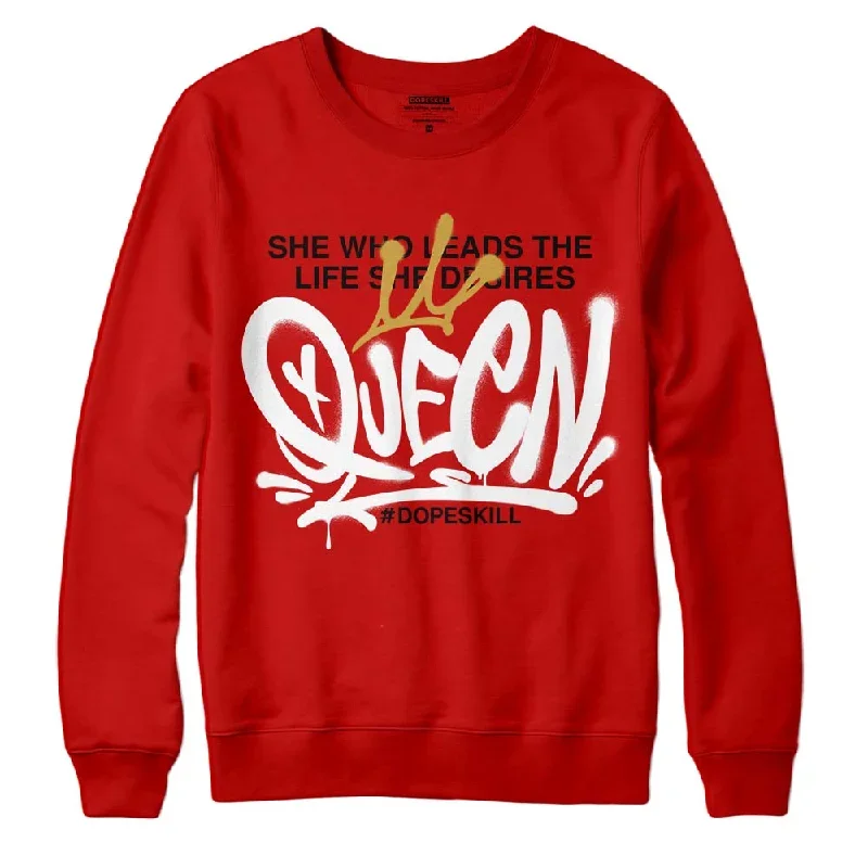 Red Collection DopeSkill Red Sweatshirt Queen Graphic