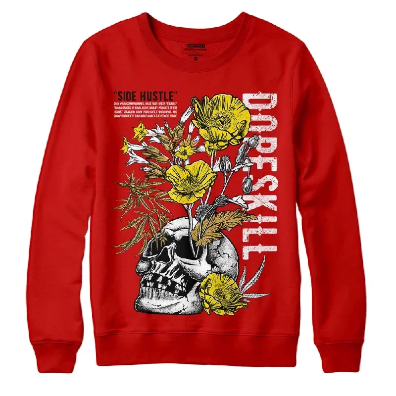 Red Collection DopeSkill Red Sweatshirt Side Hustle Graphic