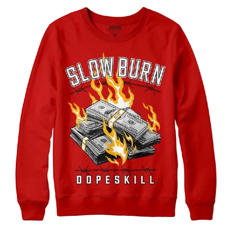 Red Collection DopeSkill Red Sweatshirt Slow Burn Graphic