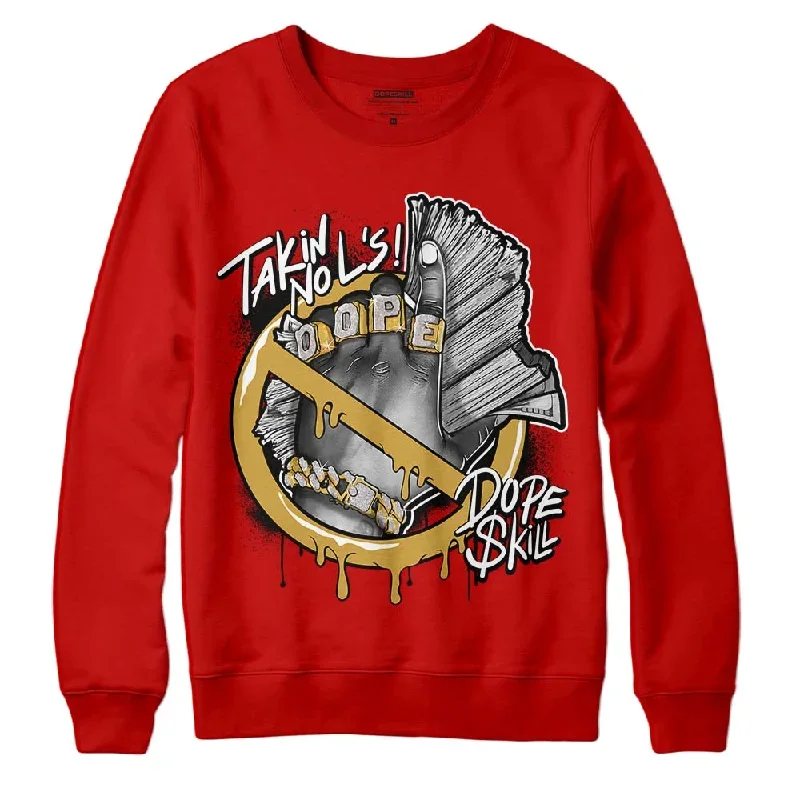 Red Collection DopeSkill Red Sweatshirt Takin No L's Graphic