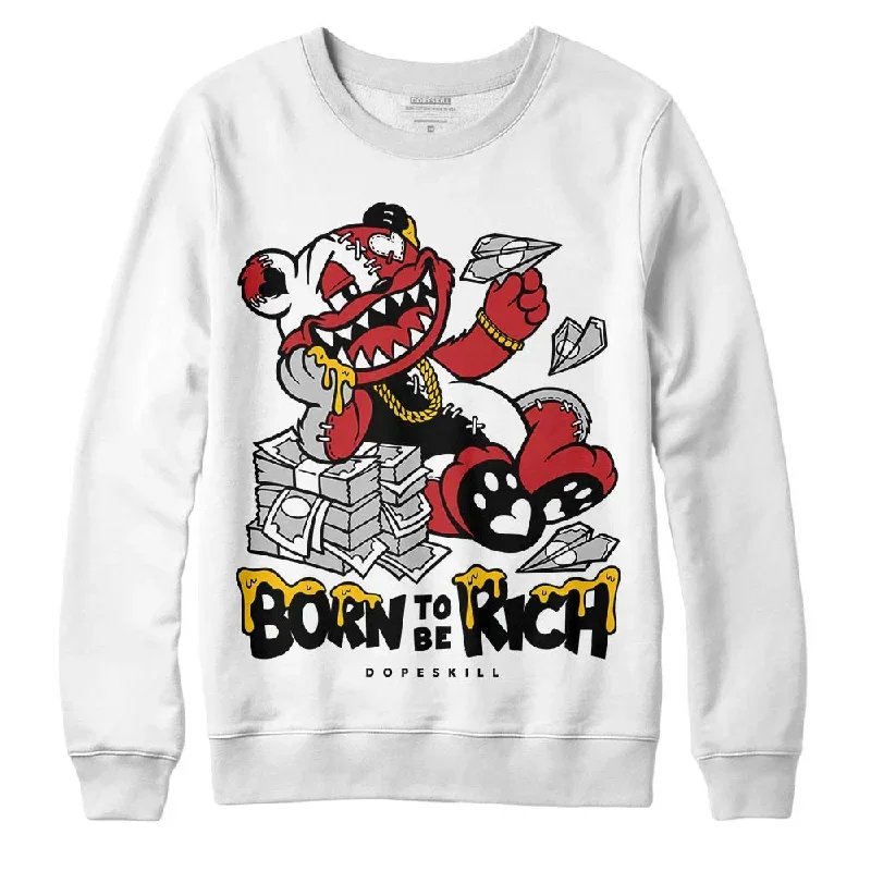 Red Taxi 12s DopeSkill Sweatshirt Born To Be Rich Graphic