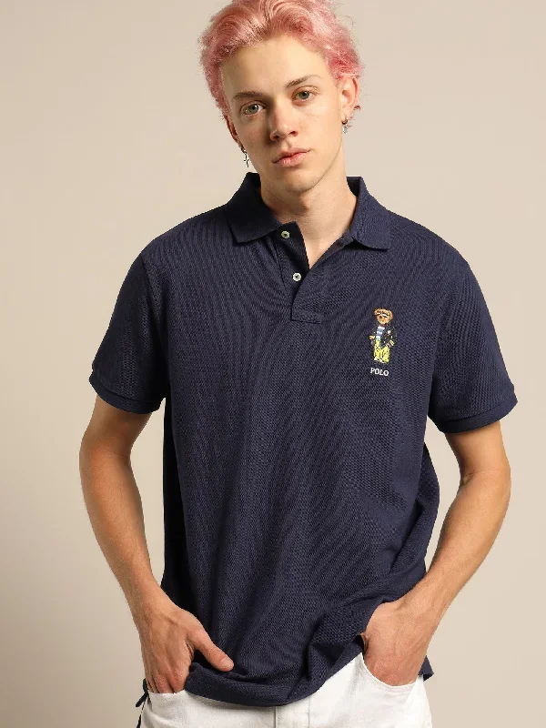 Regatta Bear Polo Shirt in Navy Blue