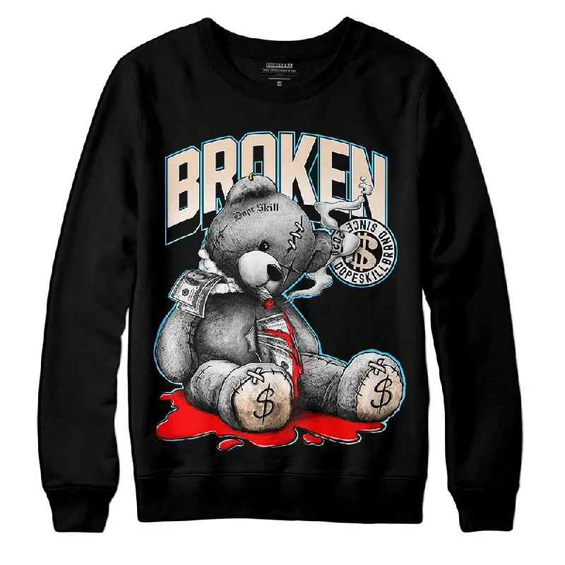 Sail Black 2s DopeSkill Sweatshirt Sick Bear Graphic