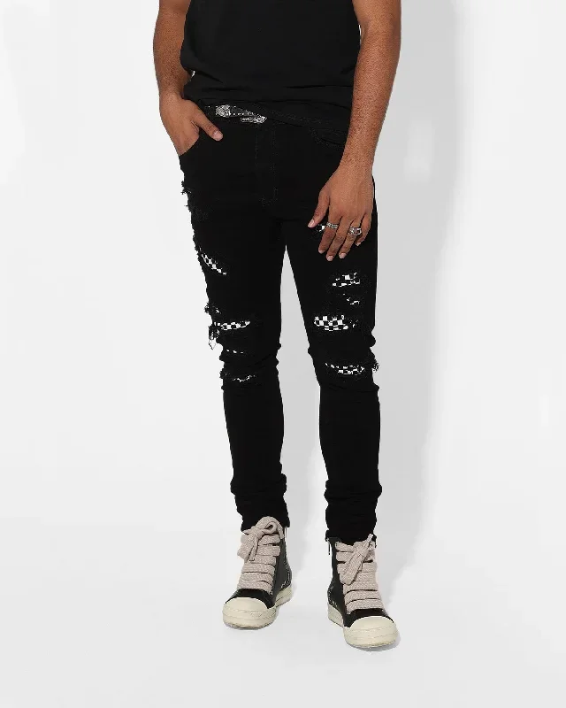 Saint Morta Checks Summum Jeans Black/White