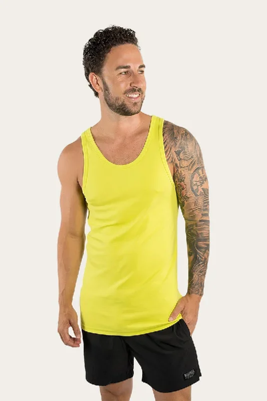 Shearer Mens Rib Tank - Neon Yellow