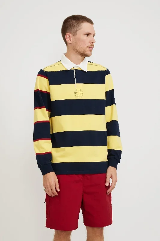 Striped Logo Rugby Polo Sweat Snapdragon