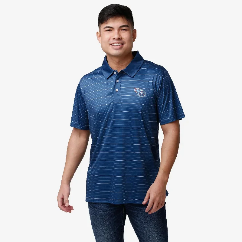 Tennessee Titans Striped Polyester Polo