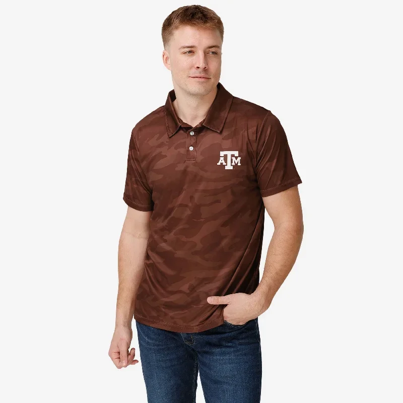 Texas A&M Aggies Color Camo Polyester Polo