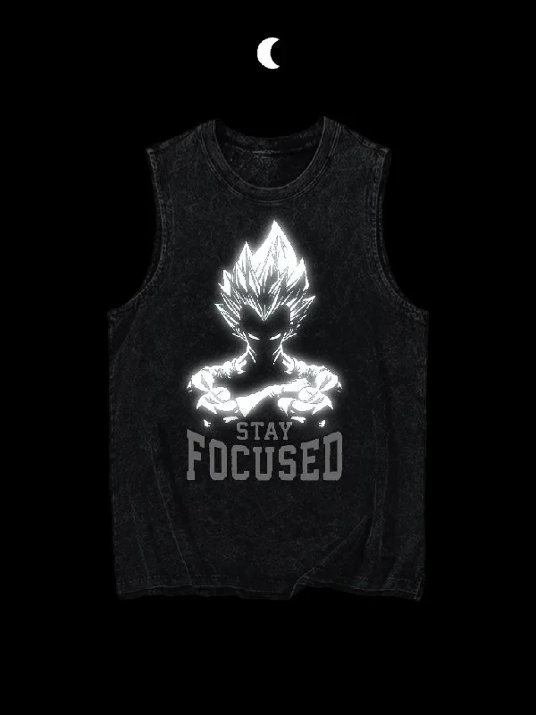 Vegeta Focus Reflective Tank Top