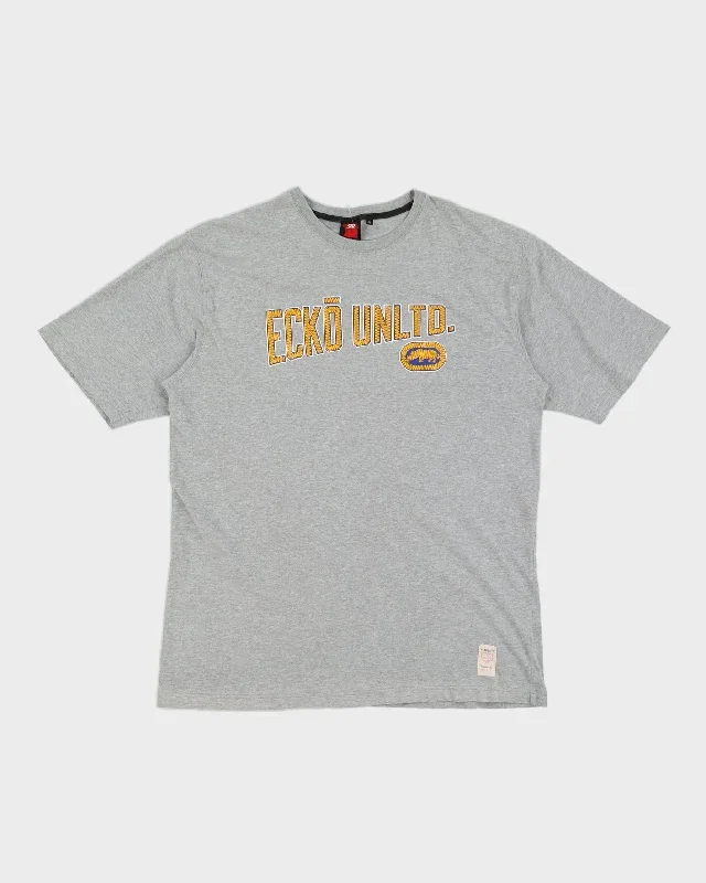 Vintage 00s Ecko Unltd Grey Marled T-Shirt - XL