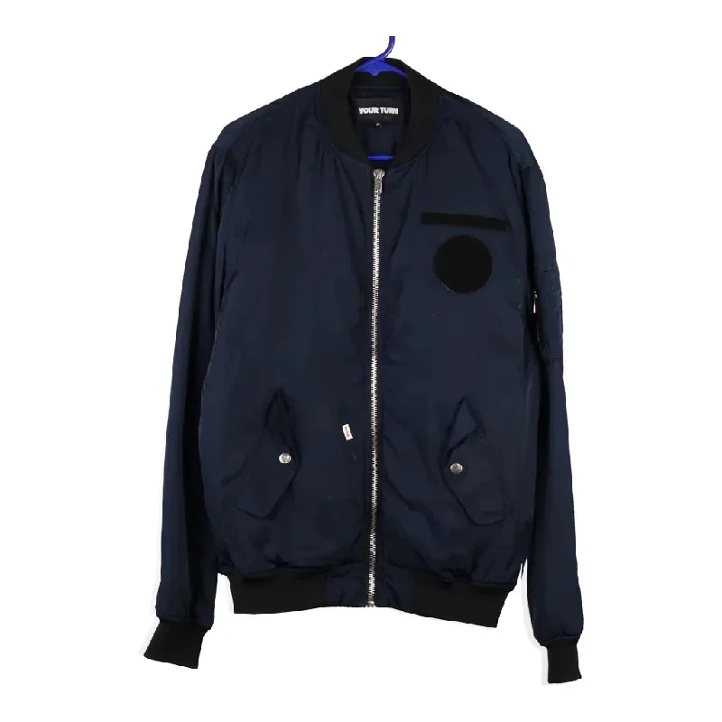 Your Turn Bomber Jacket - Medium Navy Polyester