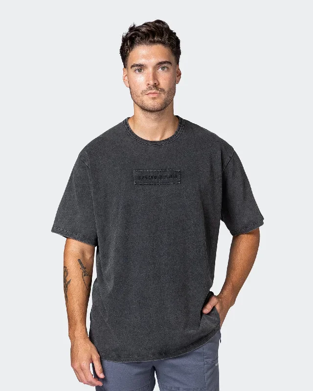 Vitalise Oversized Heavy Vintage Tee - Washed Black