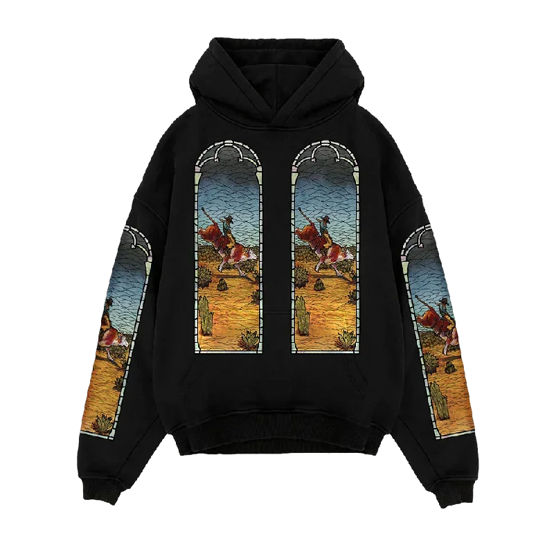 Who Decides War x EST Gee Stained Glass Hoodie (Black)