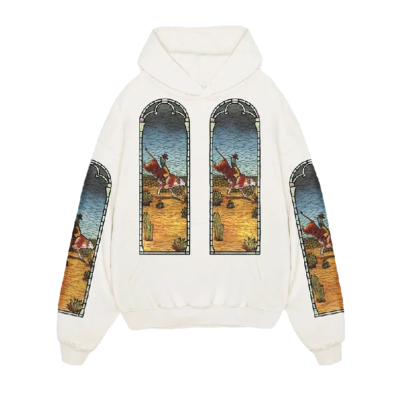 Who Decides War x EST Gee Stained Glass Hoodie (Cream)